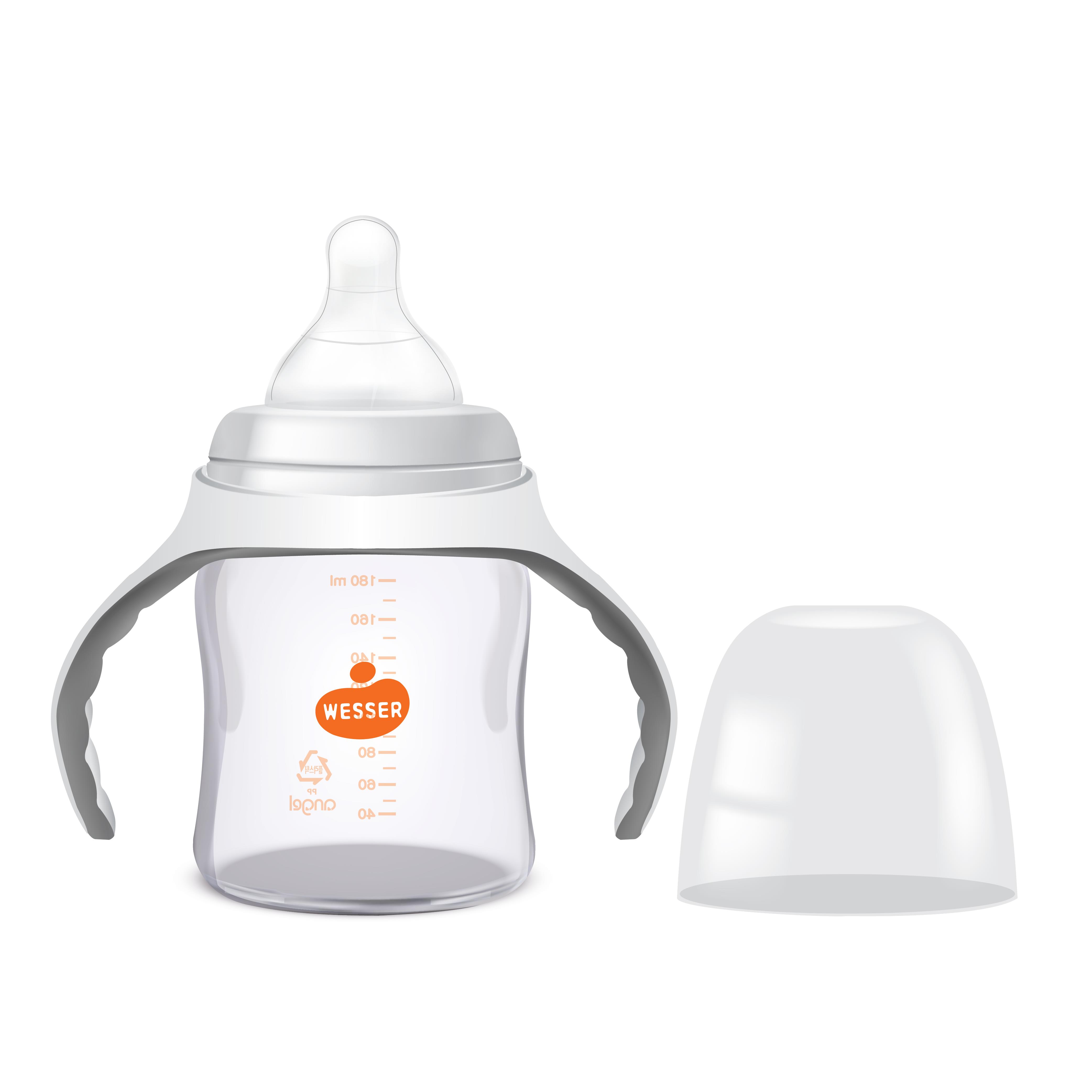 Combo cặp bình sữa wesser cổ rộng 180ml