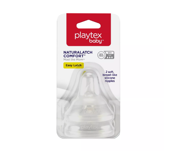 (Mẫu mới 2020) 1 núm ti thay thế bình sữa Playtex Vent Aire Cổ rộng