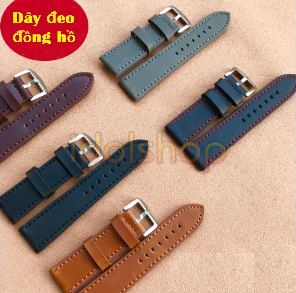 Dây đồng hồ da bò size 24mm