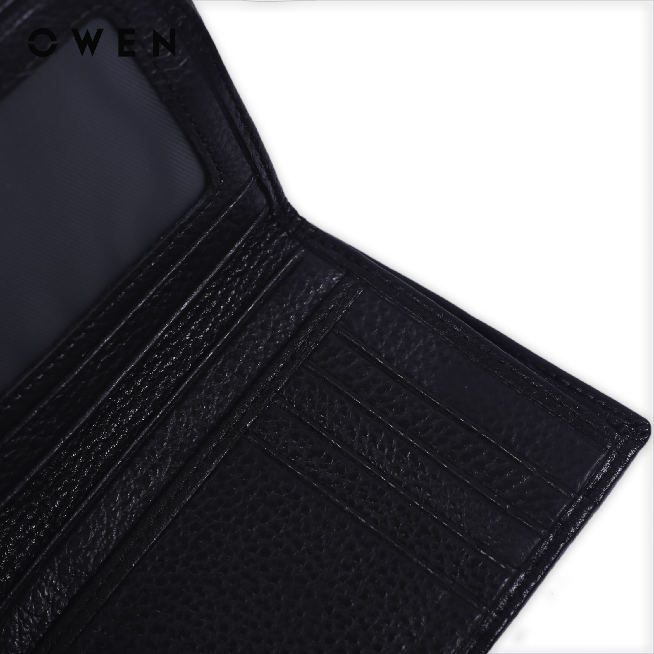 OWEN - Ví da  VD232675 màu Đen chất liệu da thật