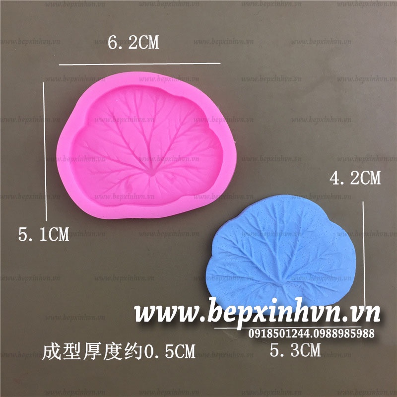 Bộ 4 khuôn silicon lá sen
