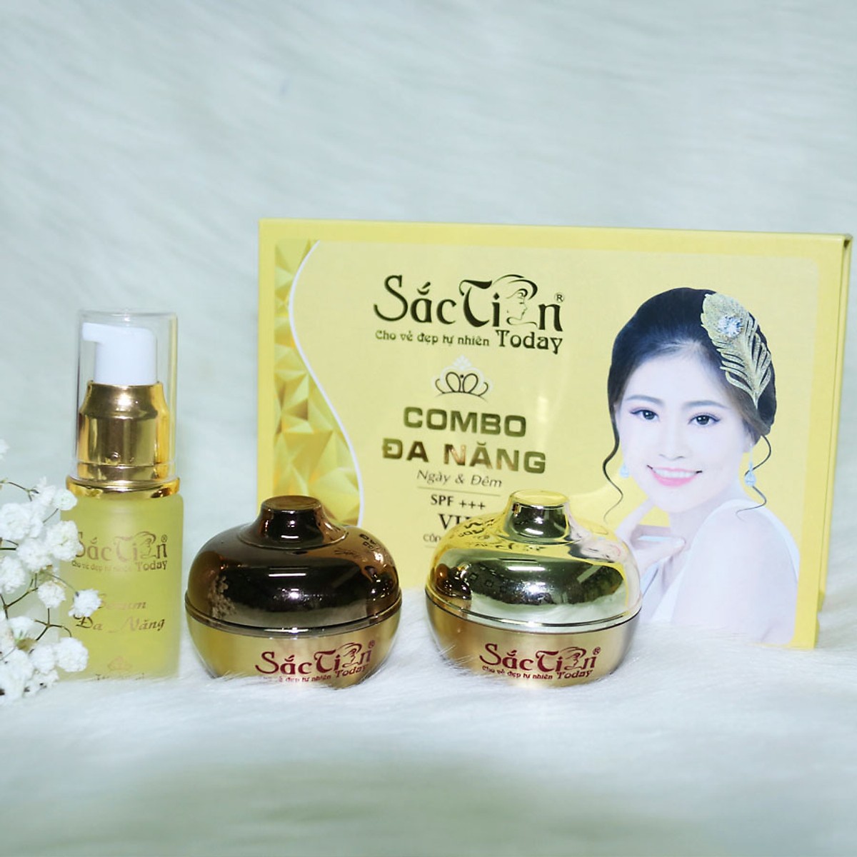[HCM]Combo Ngày Và Đêm Nám Trắng Da Chống Lão Hóa – Sắc Tiên Đa Năng (60g)