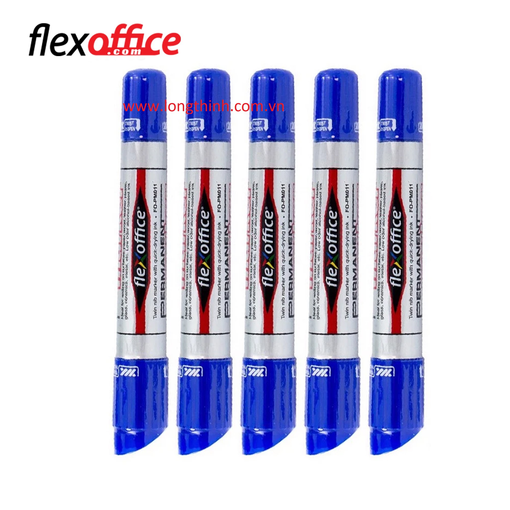 [HCM]Hộp 10 cây Bút lông dầu Flexoffice FO-PM-011