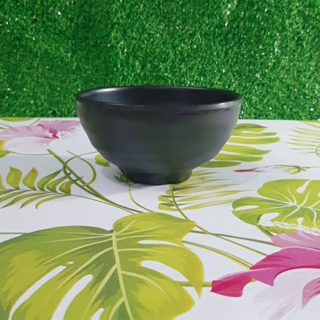 [HCM]Chén cơm nhựa Melamine kiểu đen Nhám cao cấp (CO15N)