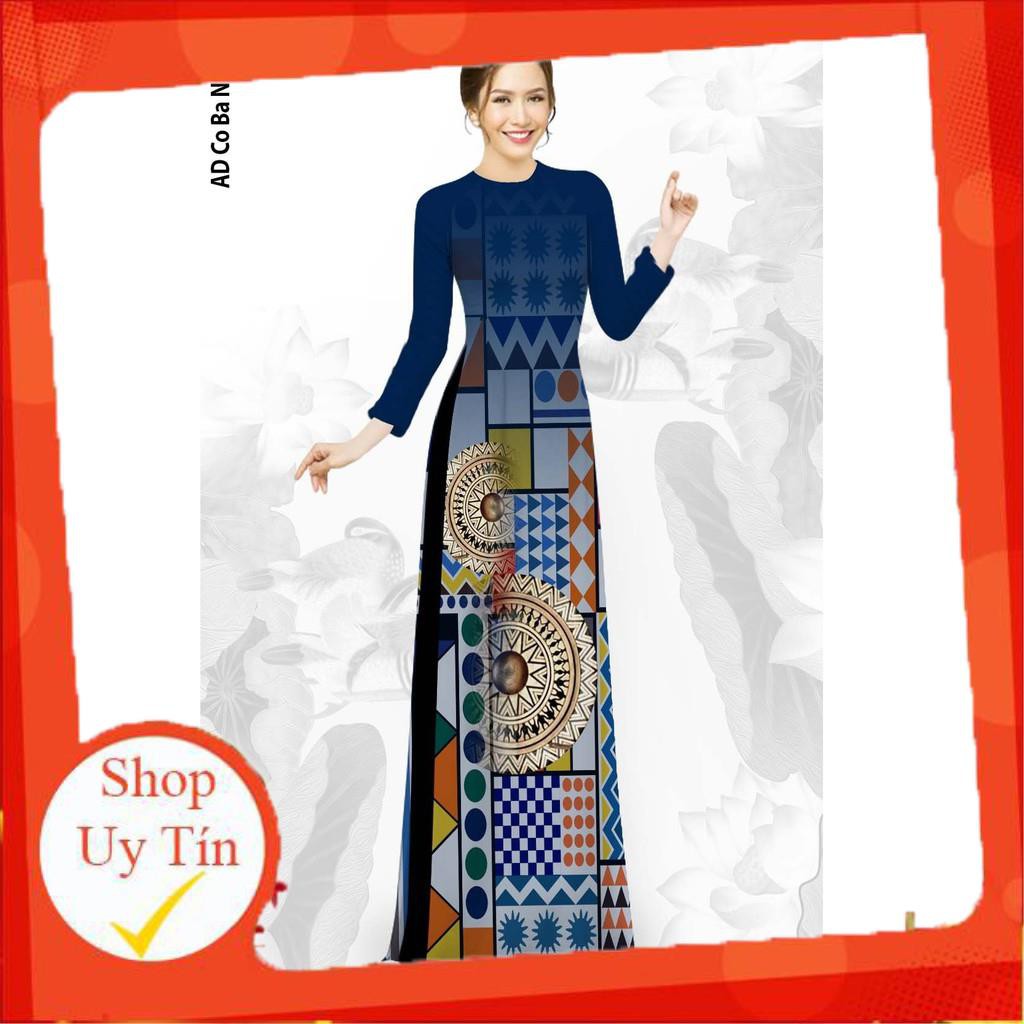 [Freeship đơn từ 0đ] ] Áo dài lụa nhật 👗 FREESHIP 👗 Áo dài chất lụa Nhật in 3d đẹp