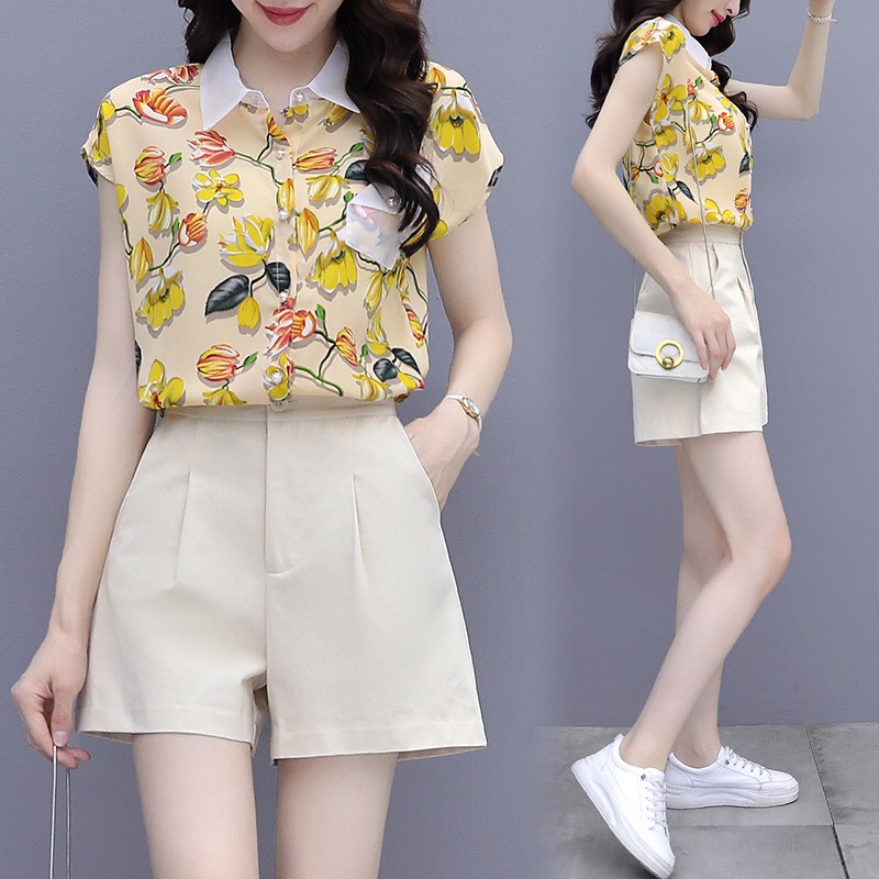 ÁO KIỂU SƠ MI HOA LỤA MAGO CAO CẤP💕𝑭𝑹𝑬𝑬𝑺𝑯𝑰𝑷💕[Giá gốc tận xưởng] ÁO KIỂU NỮ CÔNG SỞ