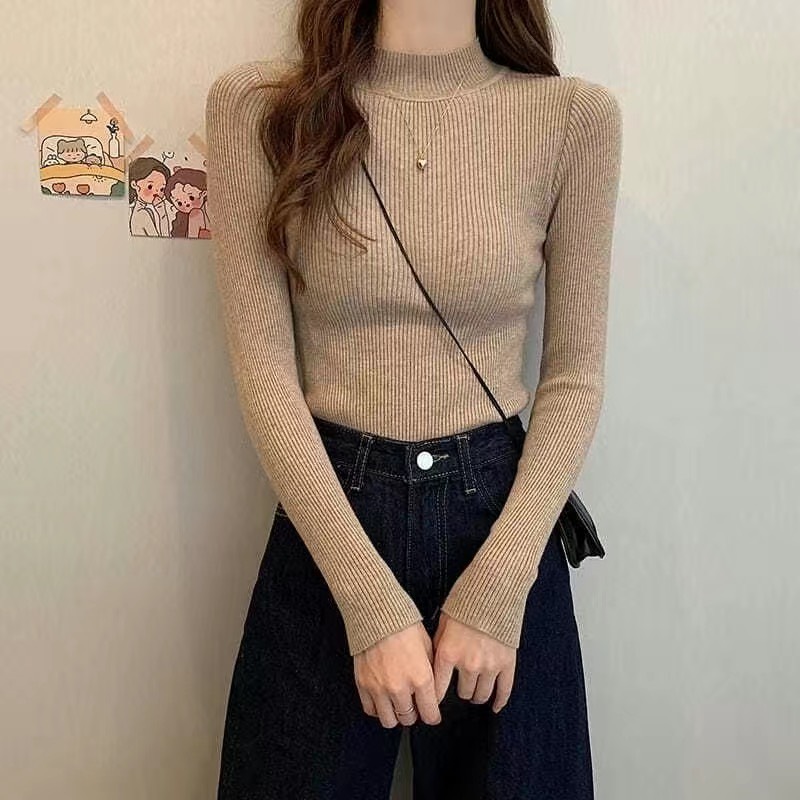 Áo len tăm body cổ cao 3 phân