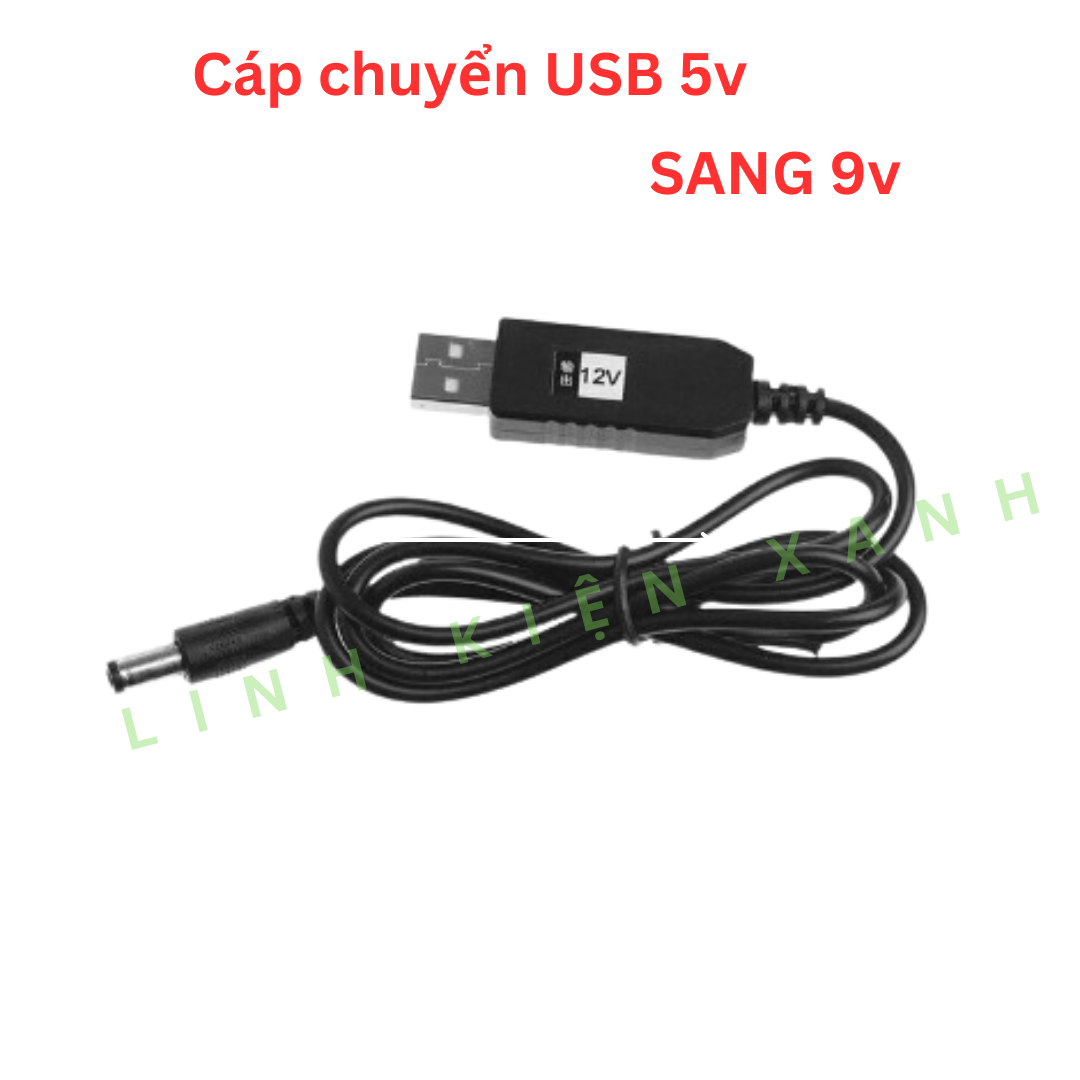 Cáp chuyển đổi điện áp 5v sang 9V hoặc 12V (dùng cho modem Wifi - Cúp điện vẫn có Wifi)