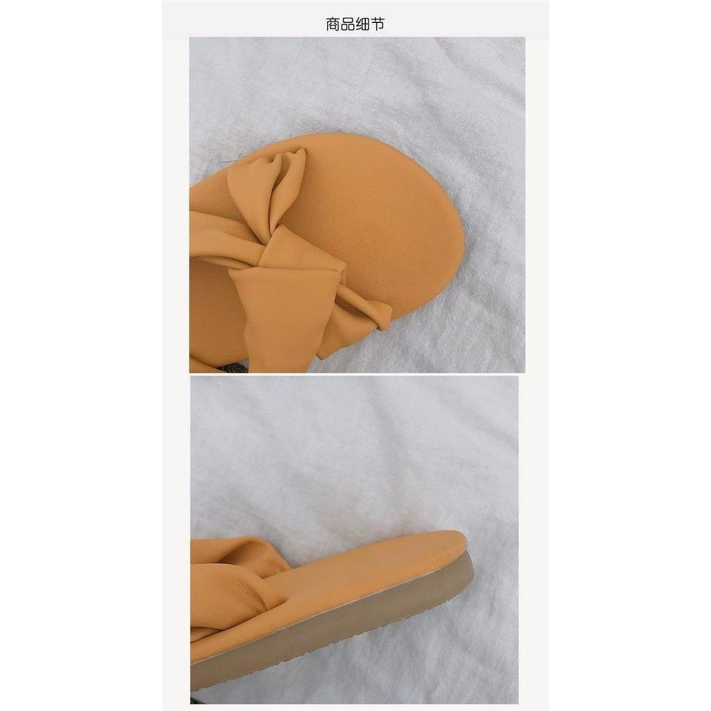 Dép xinh- Dép hở ngón quai chéo( 3 màu: kem, xanh, vàng)
