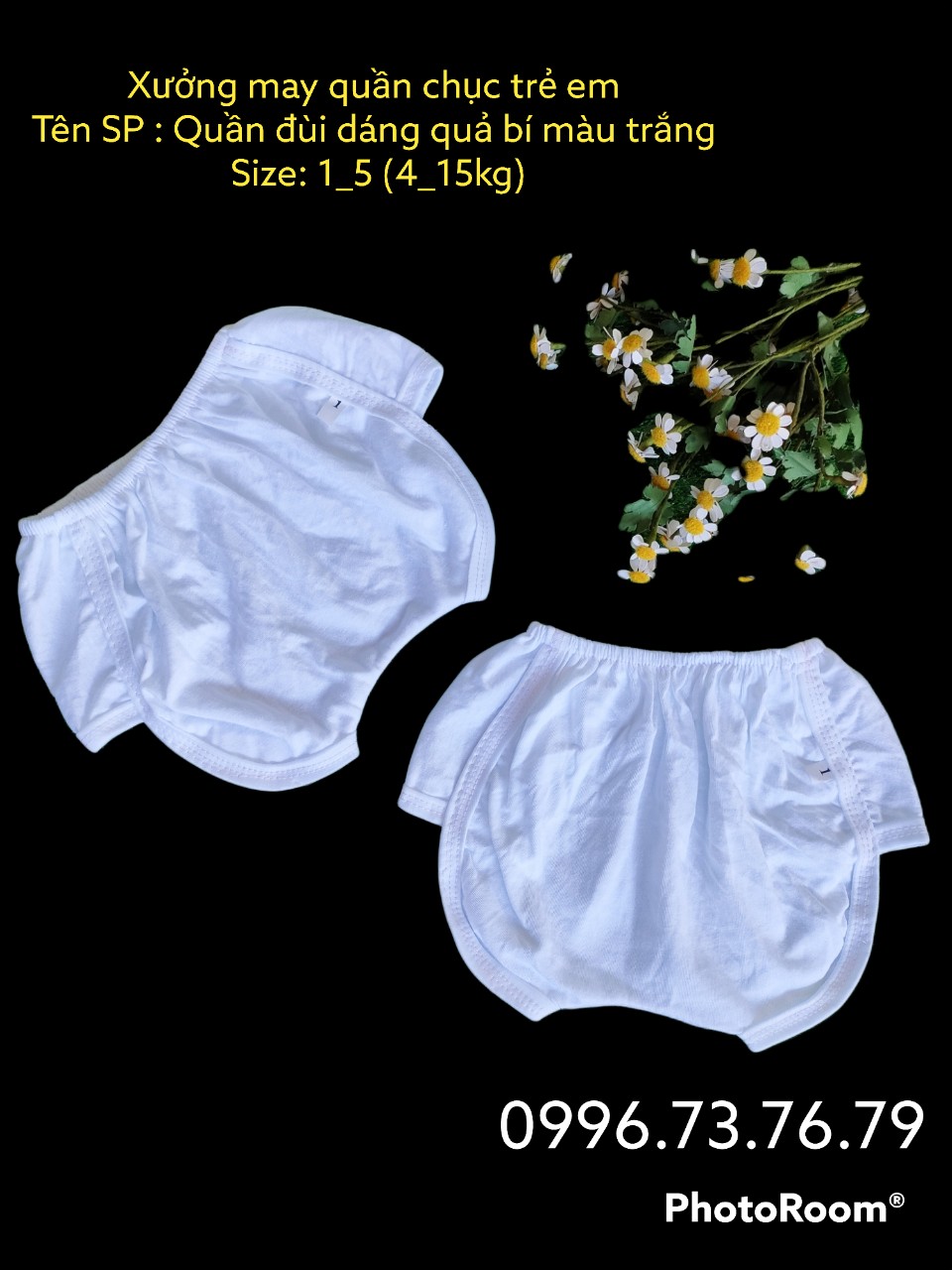 Set 10 quần đùi trắng cho bé trai bé gái