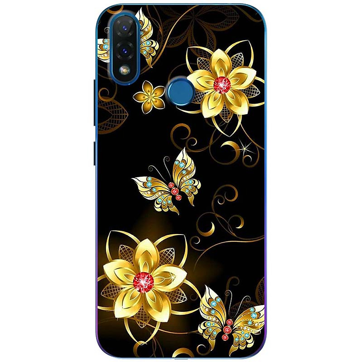 Ốp lưng dành cho Vsmart Joy 2+ mẫu Hoa đỏ vàng