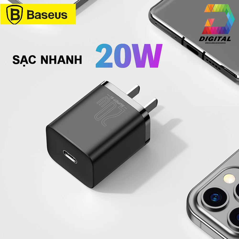 Củ Sạc Nhanh PD 20W Baseus Super Si Chính Hãng