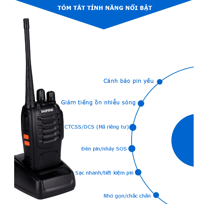 [HCM]Bộ đàm đa năng chuyên dụng Baofengs BF 888s
