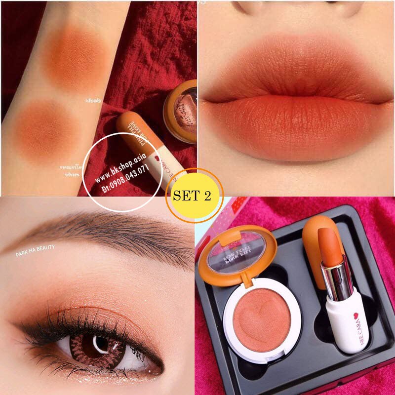 [Thái Lan] Set Son Môi & Phấn Mắt Neecara Thái Lan N402
