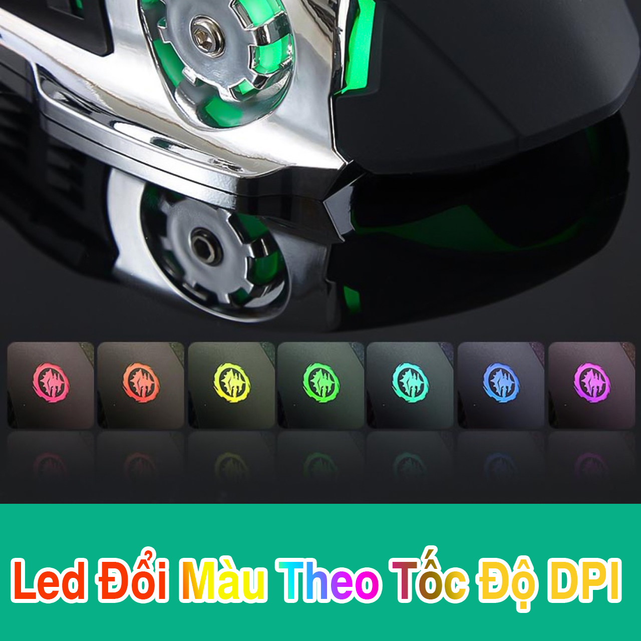 free wolf x8 chuột không dây gaming  cao cấp pin sạc lại có đèn led 7 màu