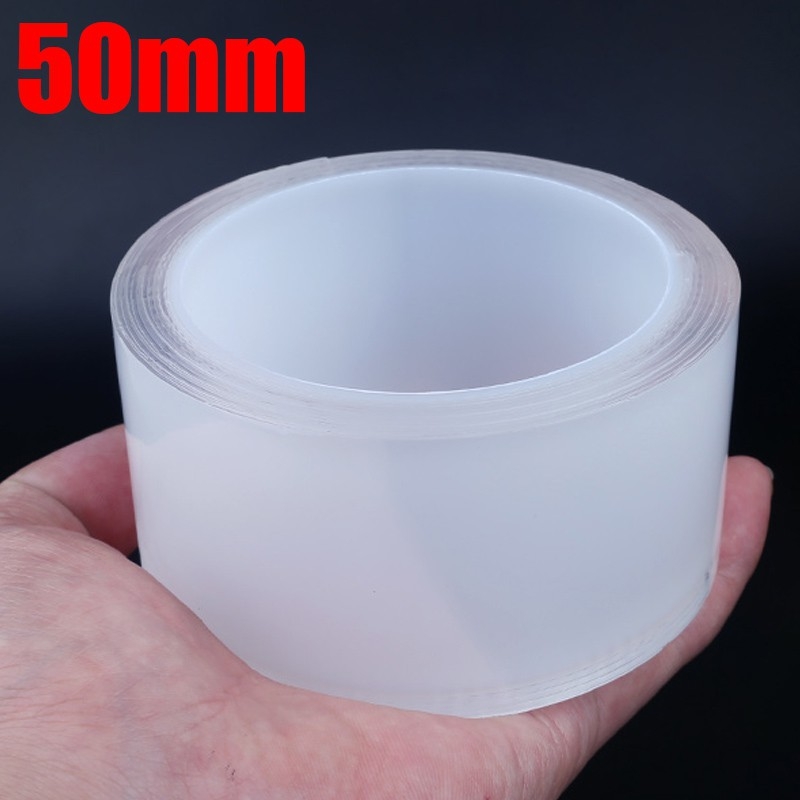 [Giá tốt] Băng Keo Dẻo Nano trong suốt Dán trên mọi bề mặt siêu dính Dán trên gạch men kính
