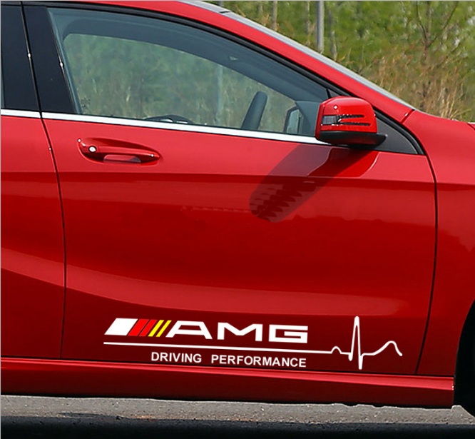 [HCM]Tem dán cửa xe ô tô phong cách AMG 02 (đen)