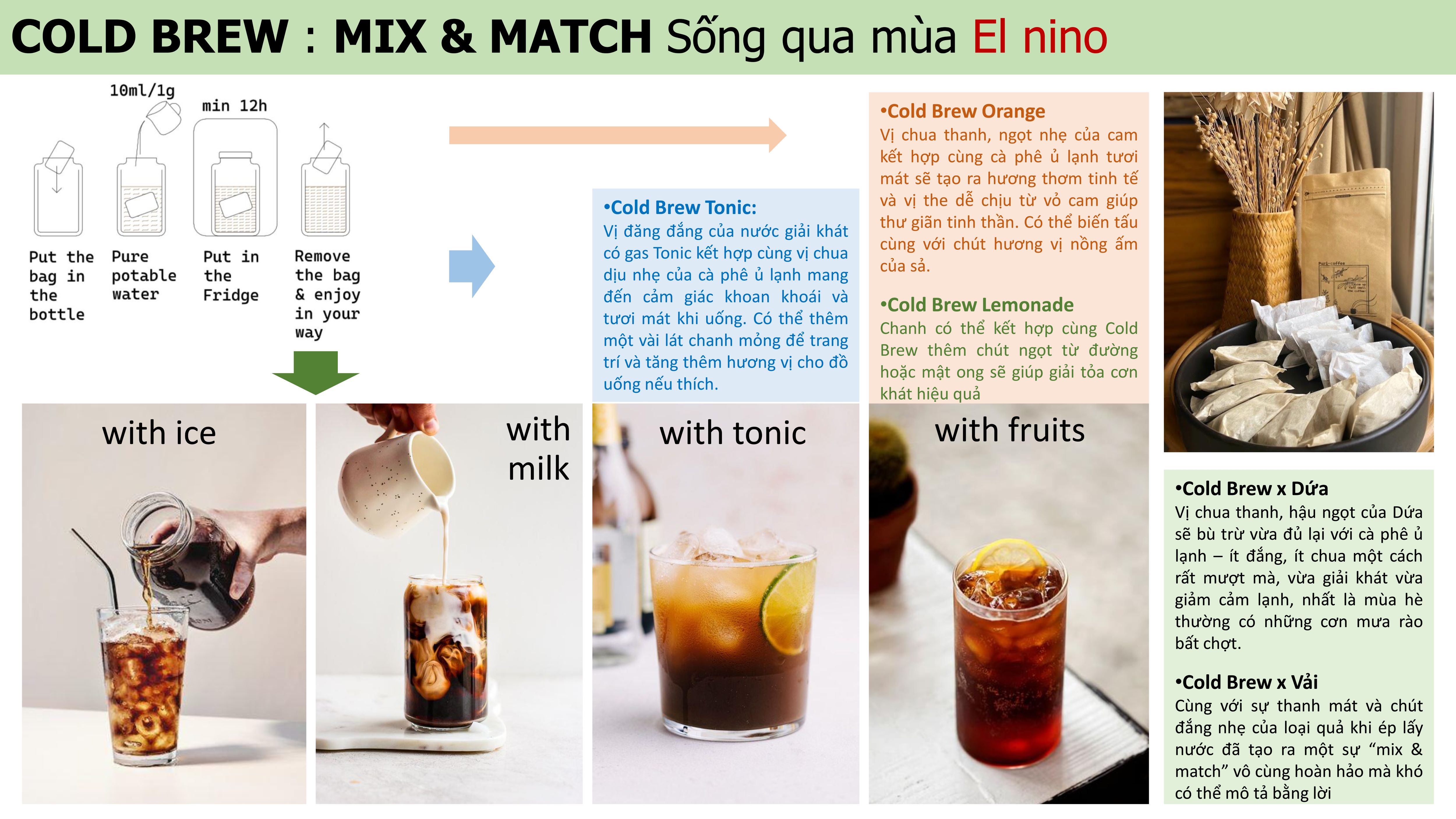 Coldbrew Túi lọc ARABICA -Khe Sanh, Quảng Trị (TOP1 &TOP3 ARABICA COFFEE - VN AMAZING CUP)