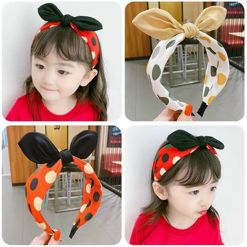 BỜM CÀI TÓC NƠ BỌC VẢI BẢN TO CUTE CHO BÉ