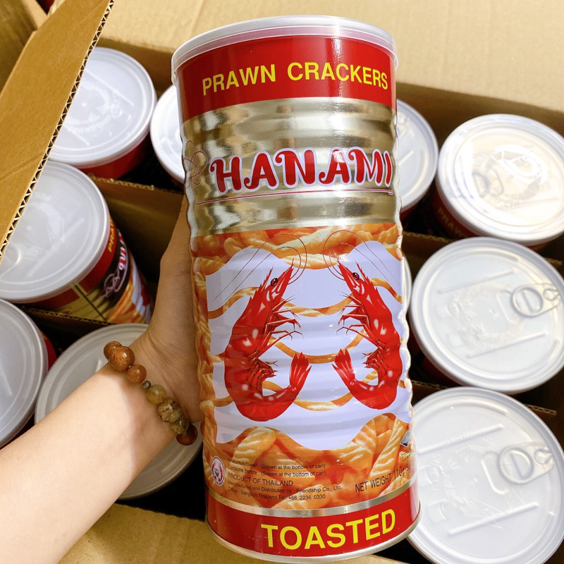 Snack Tôm Hanami Thái Lan Lon 110gr SIÊU NGON