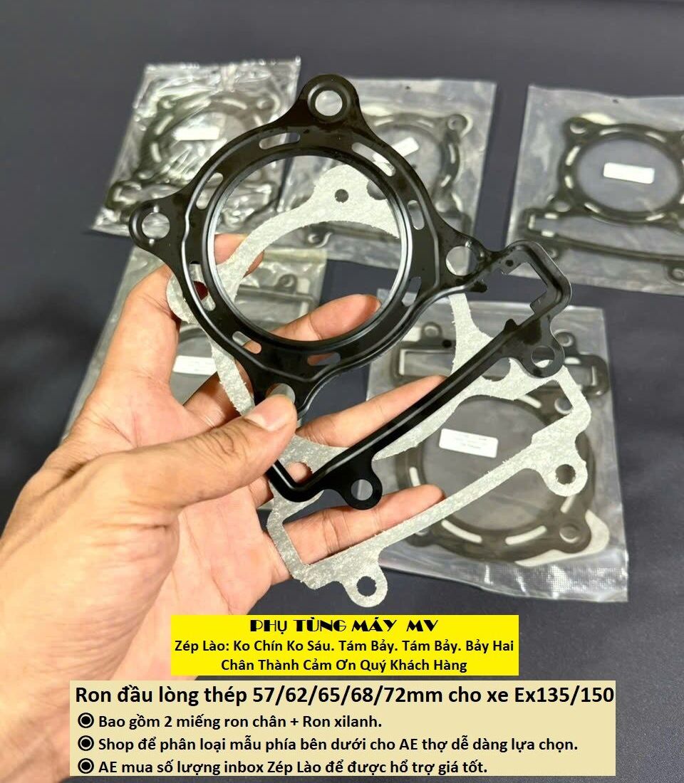 Ron đầu 57/62/65/68/72 dành cho xe Ex135/150