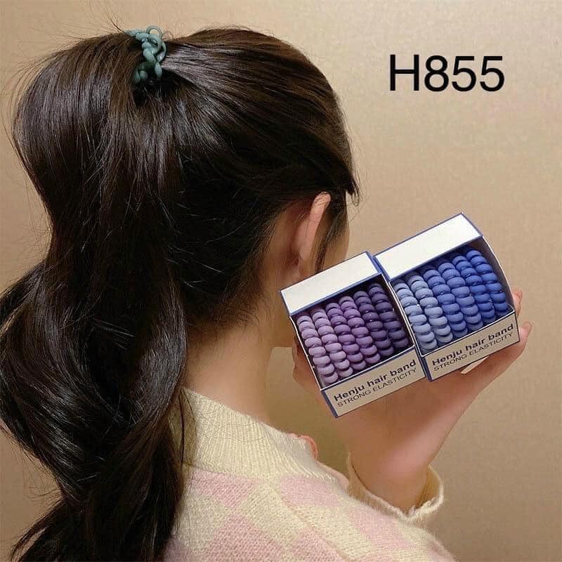 Hộp 6 dây buộc tóc lò xo thái Lan