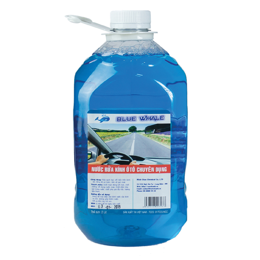 Nước Rửa kính ô tô Blue Whale 2 lít