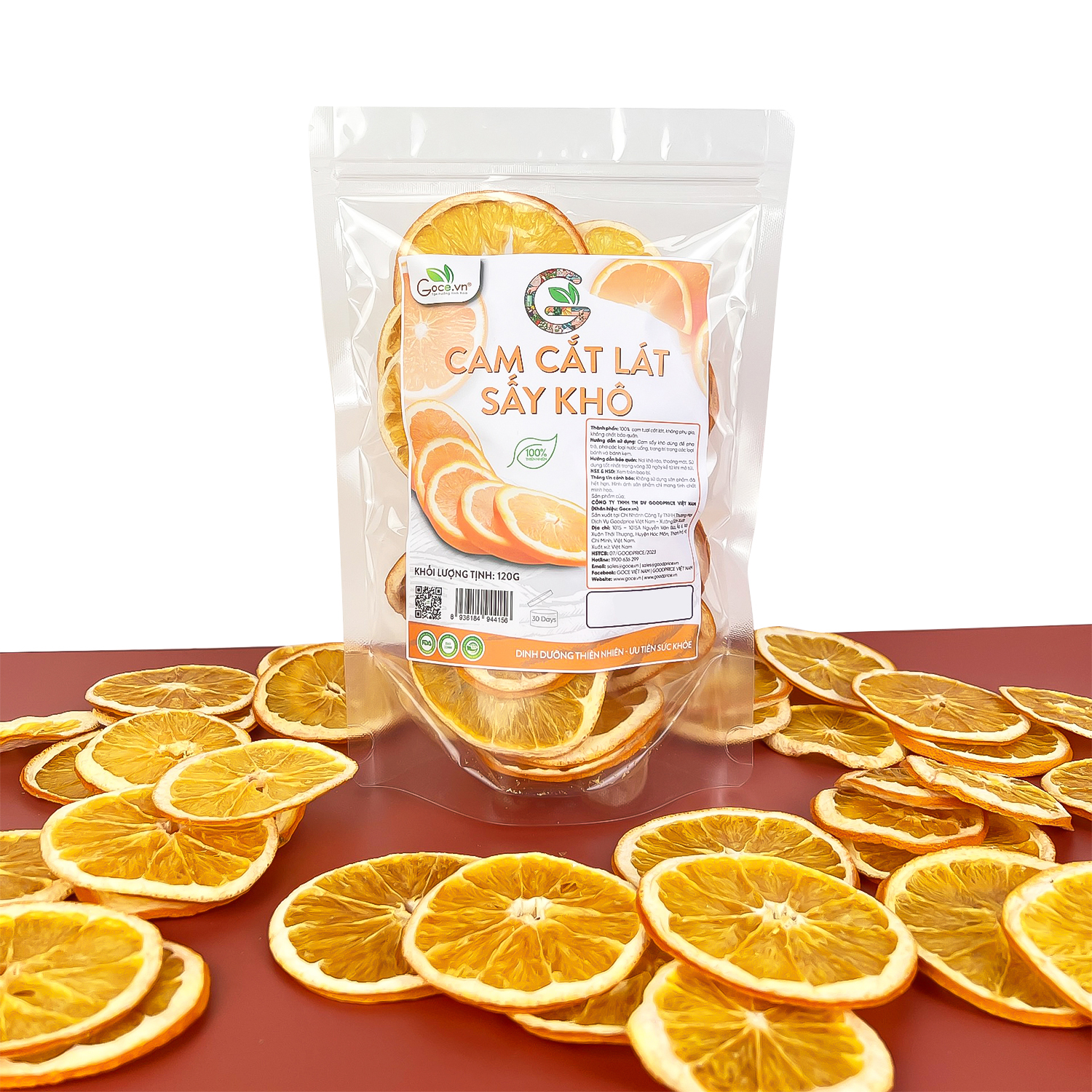 Cam cắt lát sấy khô Goce - 120g