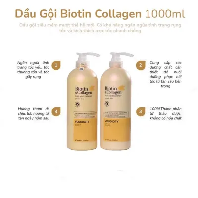 Combo gội xả Biotin Collagen 1000ml