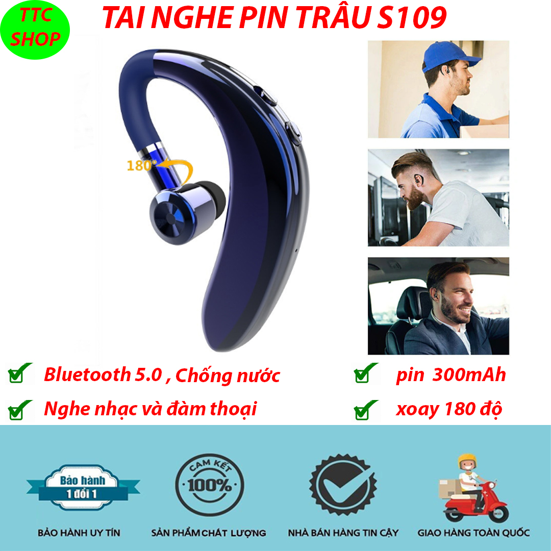Tai nghe Bluetooth S109 PIN TRÂU