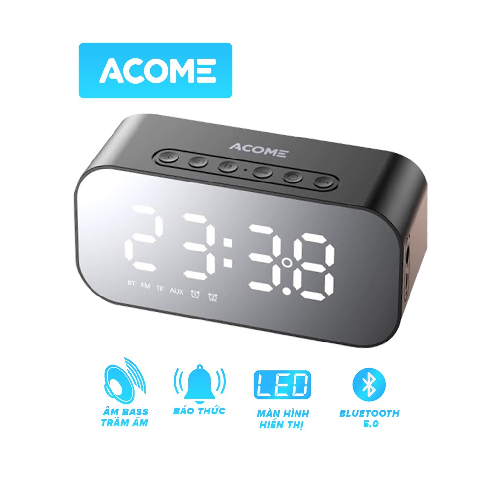 Loa Đồng Hồ ACOME A5/ ROBOT RB560 - Công Suất 5W - Bluetooth 5.0 - 3 Hình Thức Phát Nhạc - 5h Nghe Nhạc Liên Tục