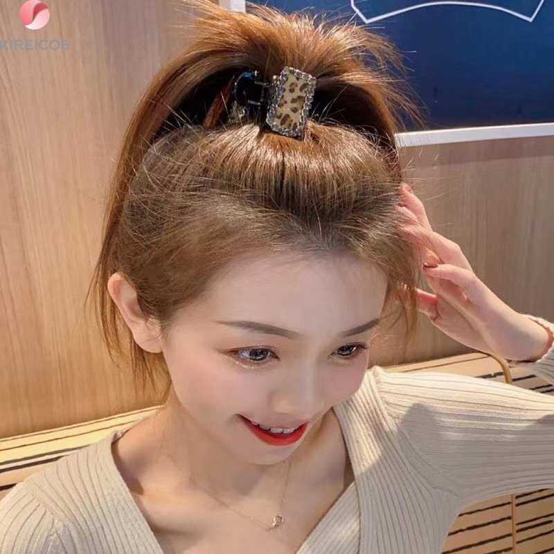 Kẹp Tóc Gấp Tóc Da Beo Cao Cấp Hot Trend Hàn Quốc - kireicos
