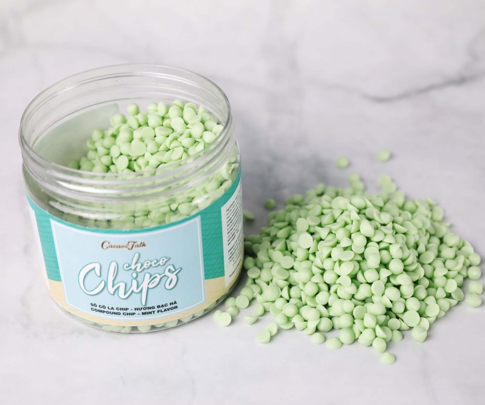 Socola Chip Bạc Hà Hũ 700g - Mint Compound Chocolate Chips (Jar 700gr)