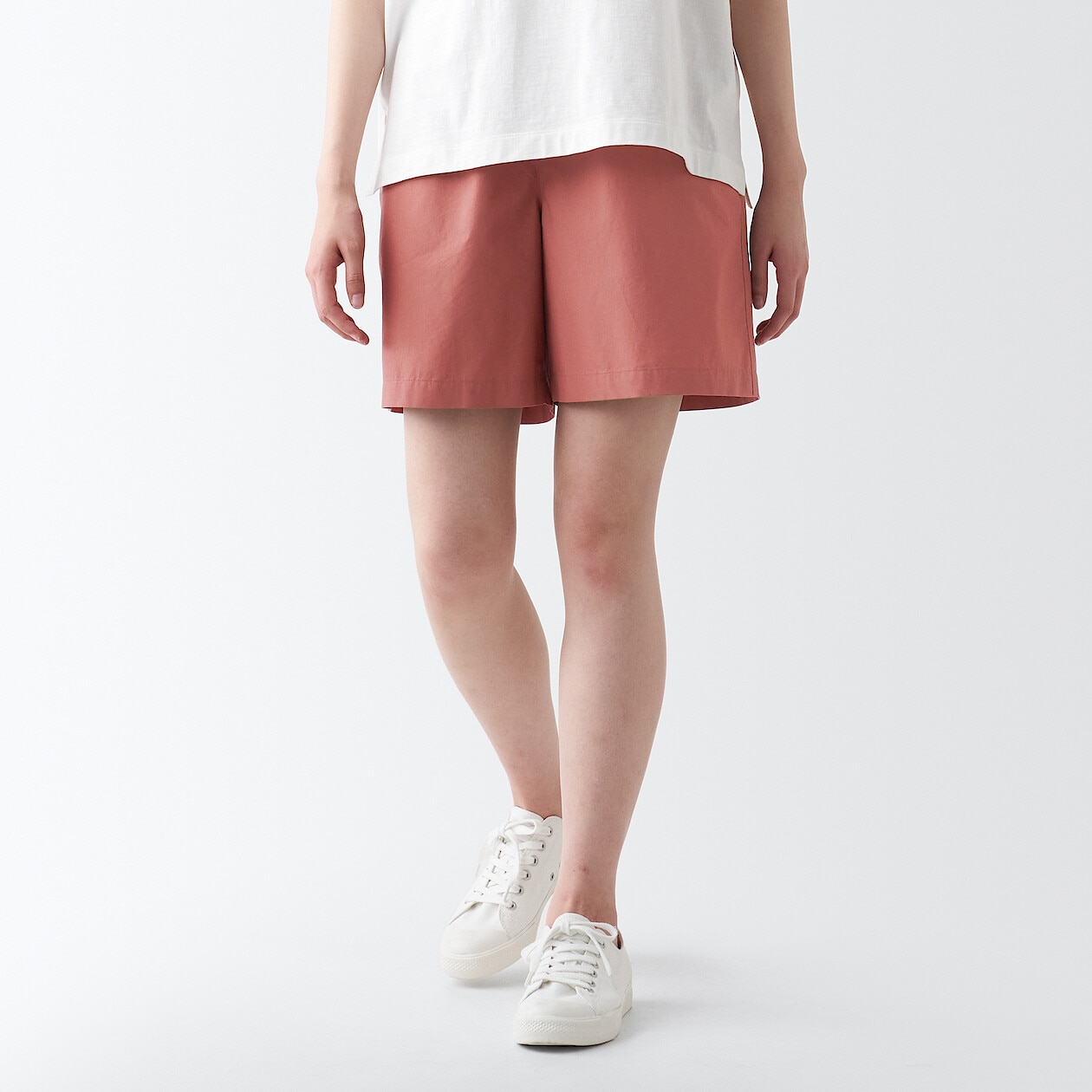 Muji Quần Short Vải Poplin Nữ