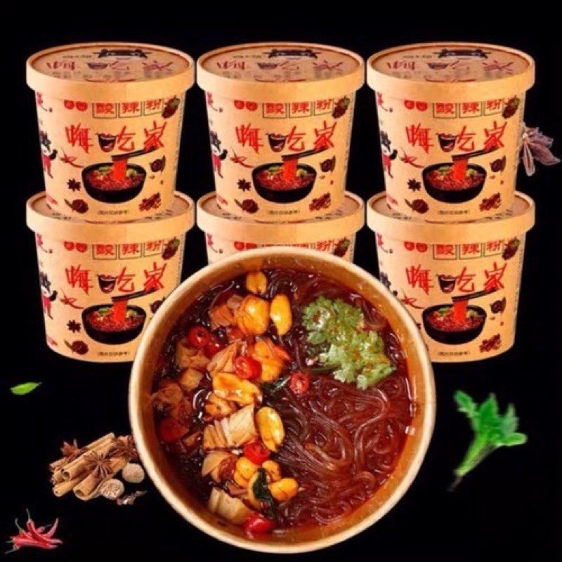 THÙNG 6 HỘP Miến hộp chua cay Trùng Khánh