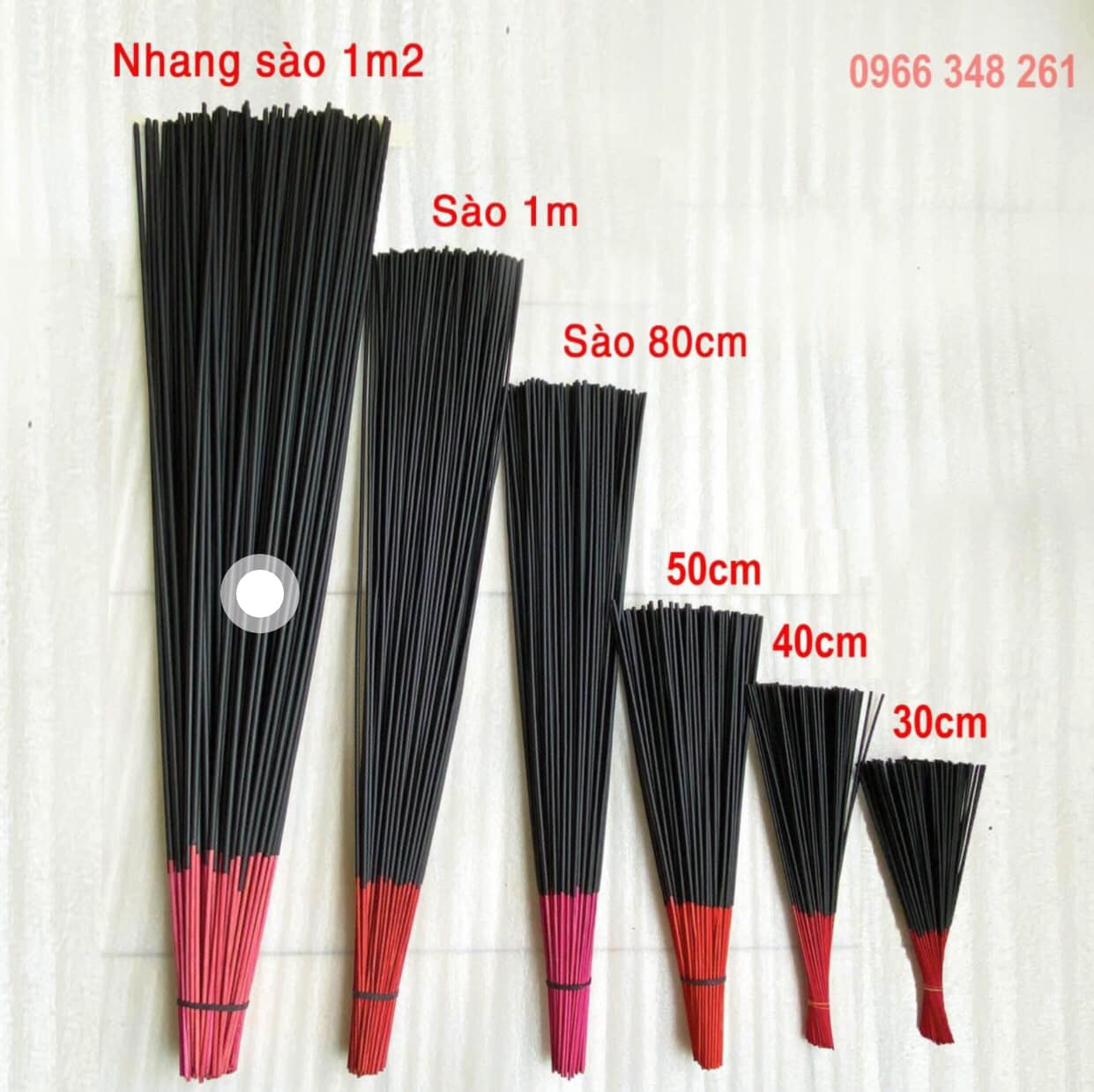 Hương đen làng chóa ( 10 nén- 100cm_ se tay )