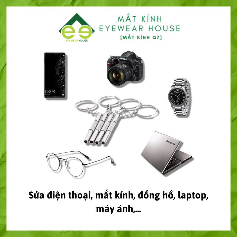 [Kèm ve vít] Móc Vít Chìa Khóa Sửa Gọng Kính