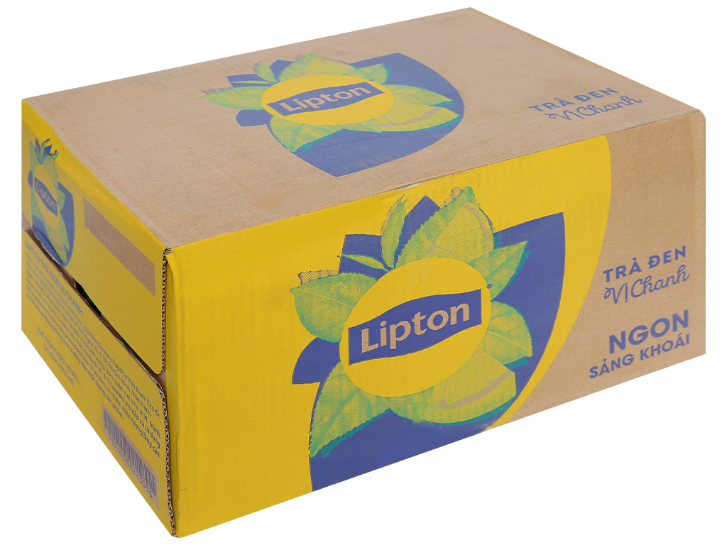 Lốc 6 Chai Trà Đen Lipton Vị Chanh Chai 455ml