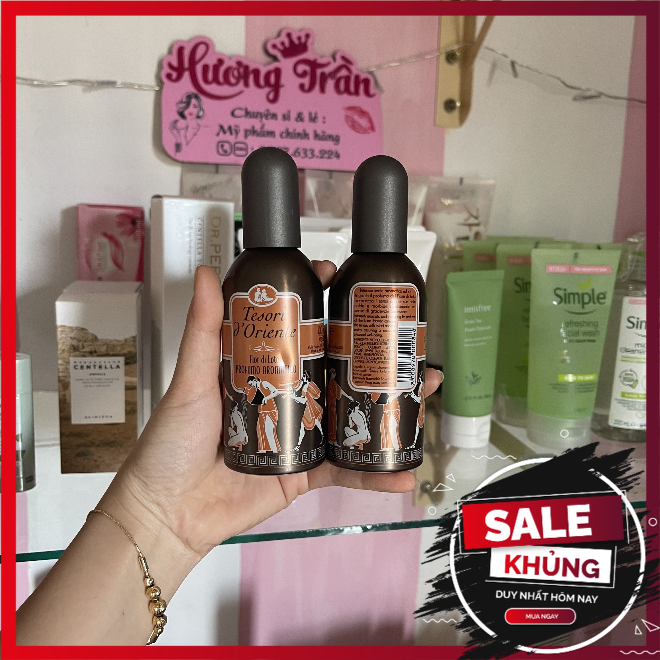 Nước Hoa Italia hương Hoa Sen 100ml Tesori D'Oriente