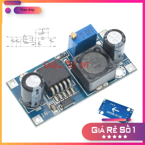 Mạch Hạ Áp Module buck DC 3A LM2596