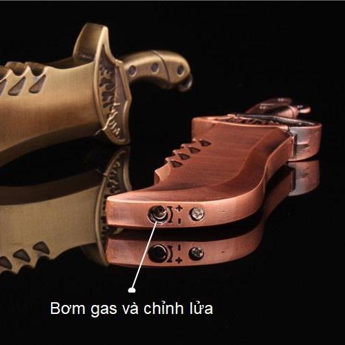 Bật lửa gas hình cây Đồ Long Đao độc đáo