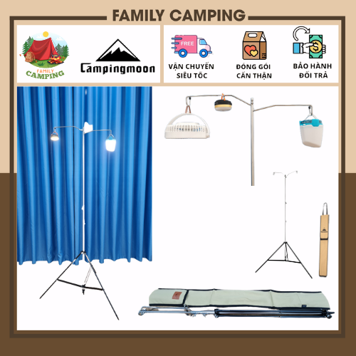 Giá treo đèn, giá móc đèn, giá treo đồ đứng ba chân bằng thép không gỉ chính hãng Campingmoon