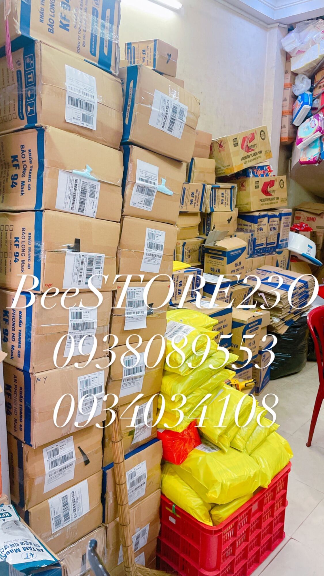 SET 100 CÁI KHẨU TRANG Hiệu HOÀNG DŨNG MASK KF94 CHÍNH HÃNG form to dày dặn