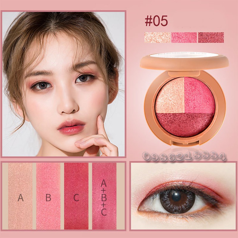 Phấn mắt 3 ô màu MEIKOGEE MKG3