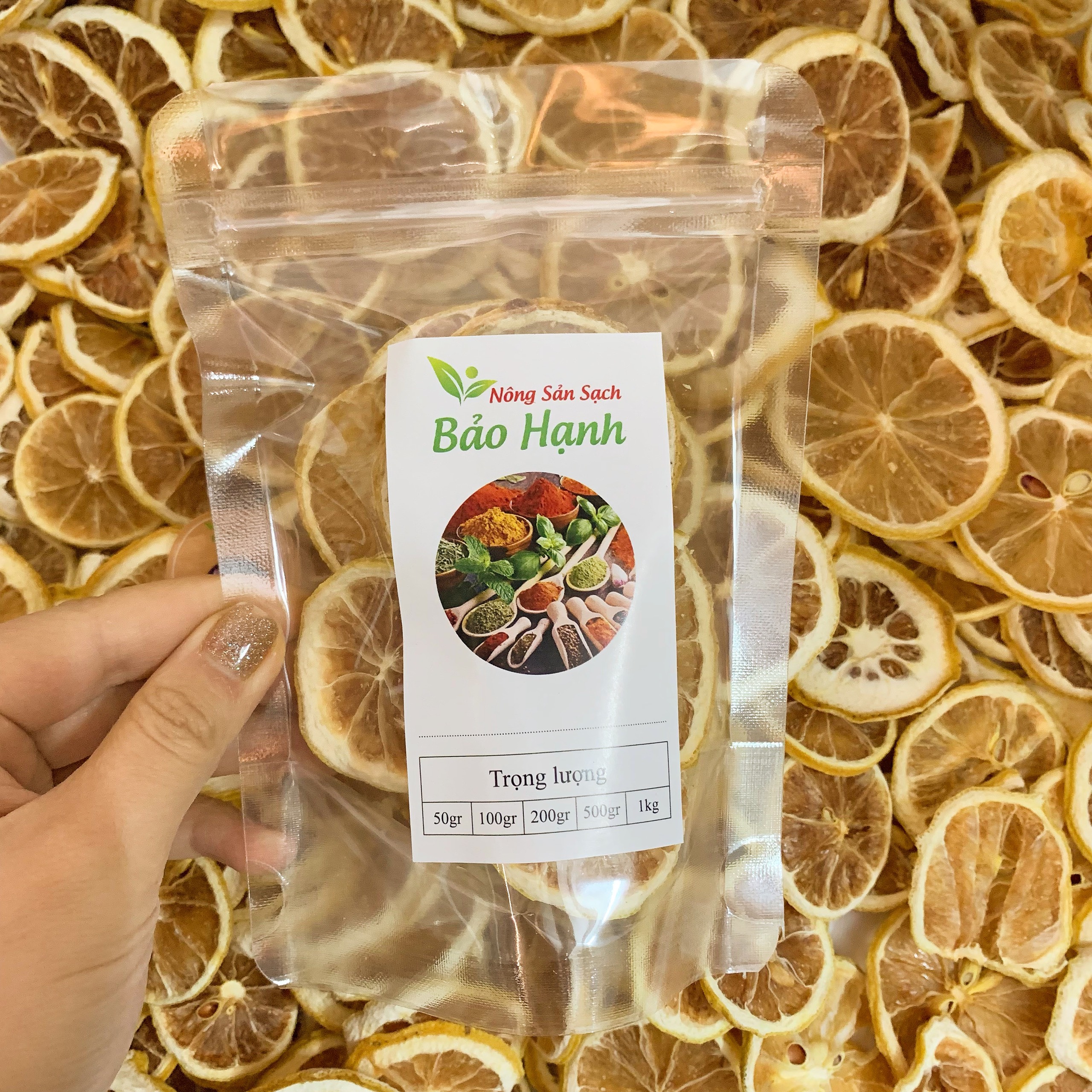 Chanh cắt lát sấy khô 100gr (trà detox trái cây) BH Spices