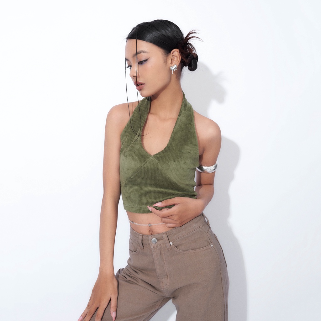 Áo Croptop Yếm PRADIES Velvet Halter