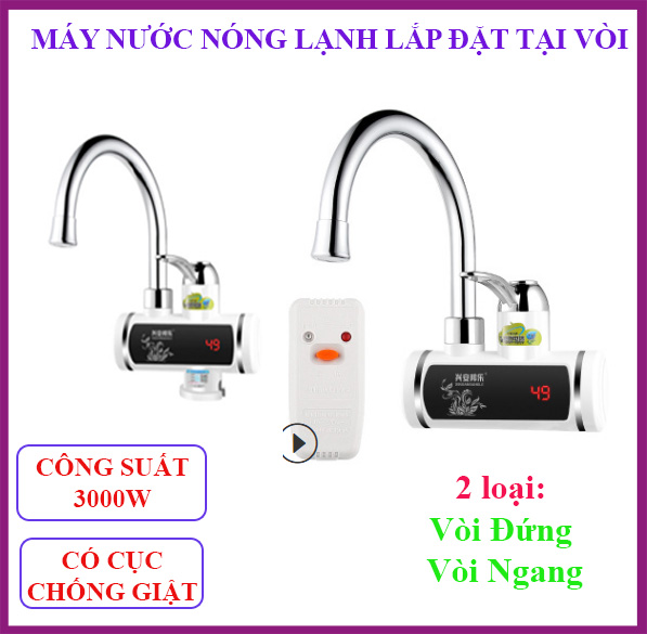 Cây nước nóng lạnh hút bình, Máy nước nóng tại vòi, Máy làm nóng nước trực tiếp - Dòng 3232, Gia voi sen tam nong lanh - Giảm giá hấp dẫn, Bảo hành uy tín 1 đổi 1
