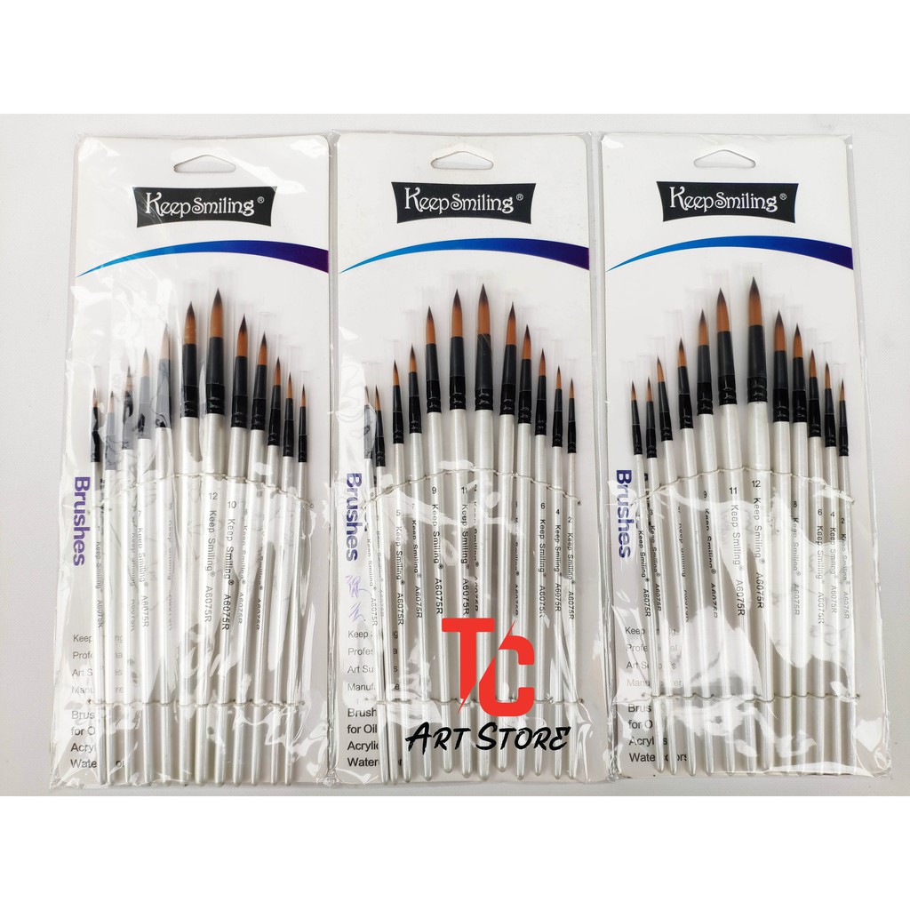 Bộ Cọ Đầu Nhọn Keep Smilling A6075R
