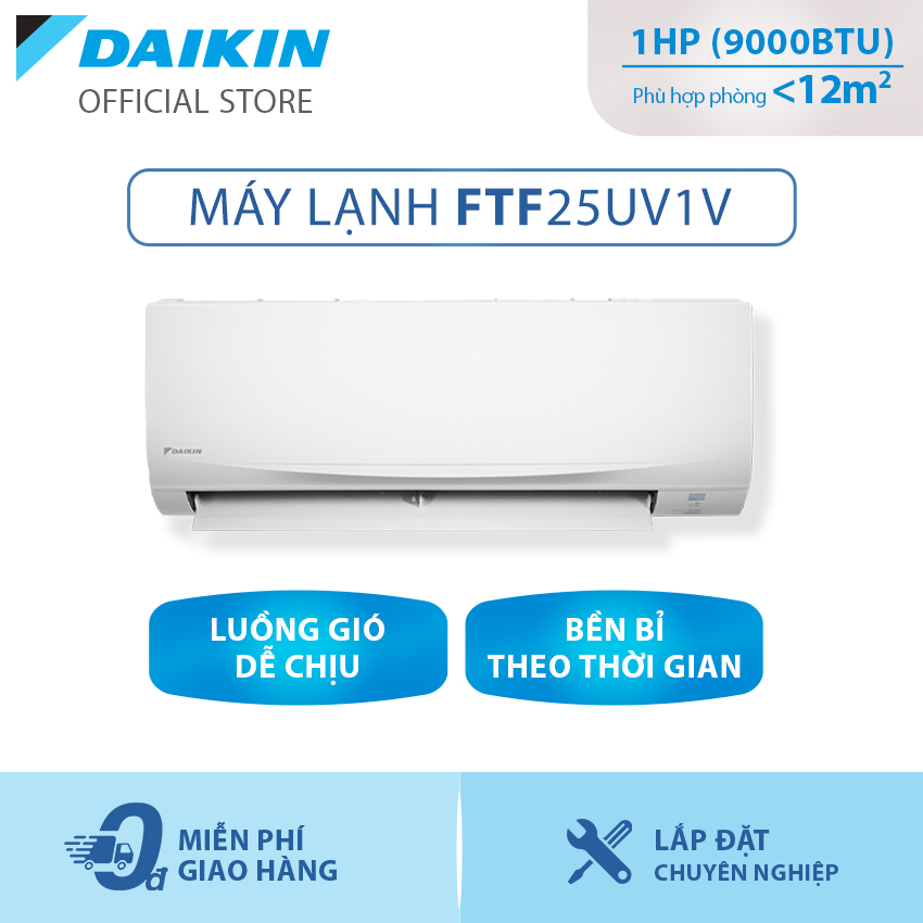 [Trả Góp 0%]Máy Lạnh Daikin Ftf25Uv1V 1Hp (9000Btu) [Giảm 20% Khi Thanh...