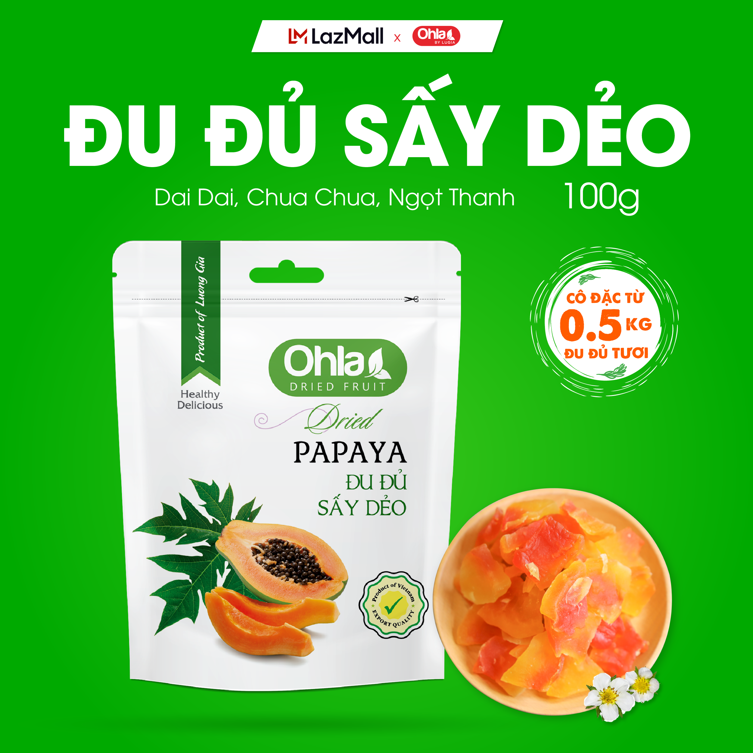 Ohla Dried Papaya - 100g